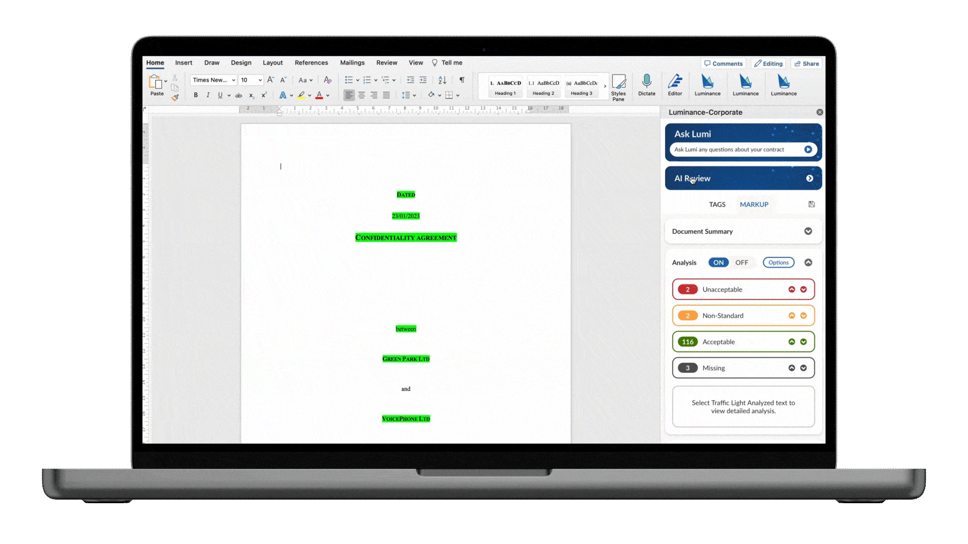 Demo of Luminance