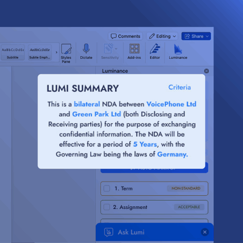Luminance AI-powered Negotiation