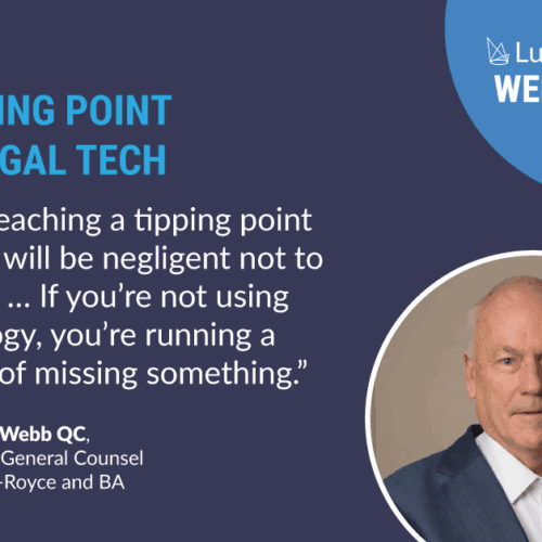 COVID-19: A tipping point for legal tech?