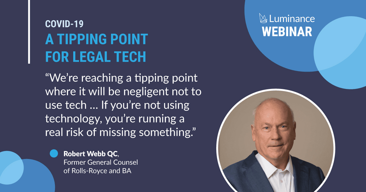 COVID-19: A tipping point for legal tech?