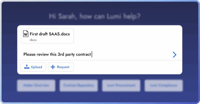 Document request for reviewing a third-party contract.
