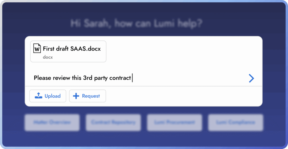 Document request for reviewing a third-party contract.