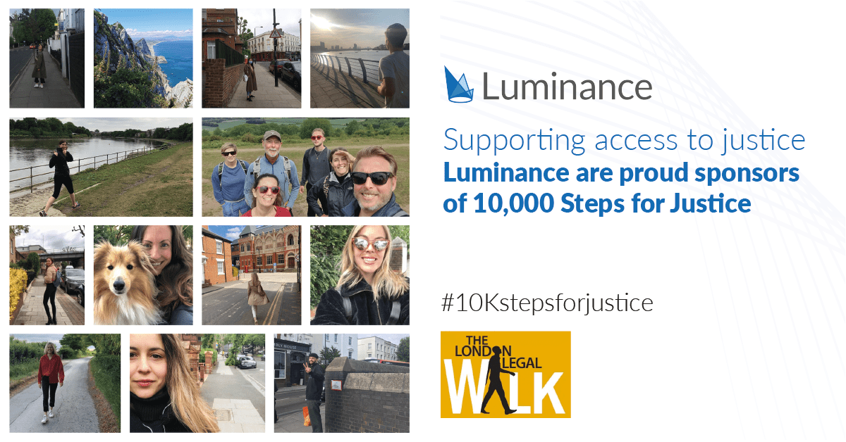 Luminance proudly sponsors the 10,000 Steps for Justice challenge