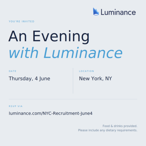 Luminance NYC Recruitment Event