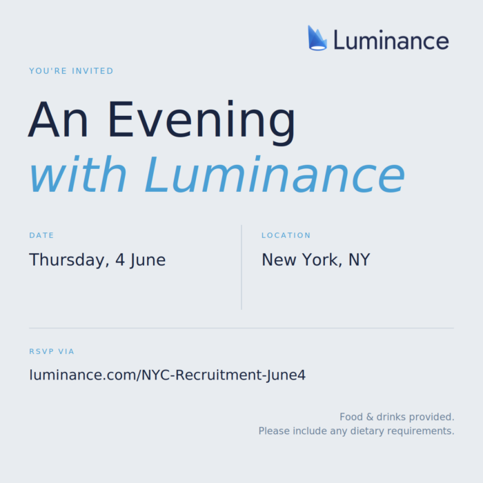 Luminance NYC Recruitment Event